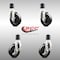 Service Caster 4 Inch 316SS Soft Rubber Swivel 1-7/8 Inch Expanding Stem Caster Brake SCC, 2PK SCC-SS316EX20S414-SRS-2-TLB-2-178 - alternate 1